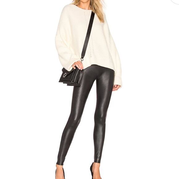 Spanx Black Faux Leather Leggings size Medium - Picture 2 of 16